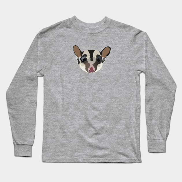 Sugar Glider Long Sleeve T-Shirt by KCPetPortraits